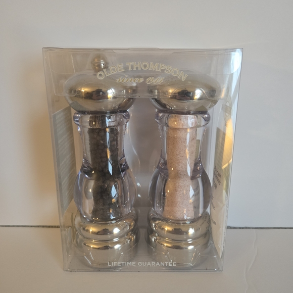 Olde Thompson Silver Salt and Pepper Grinder Set. Brand New In Box - Picture 2 of 4